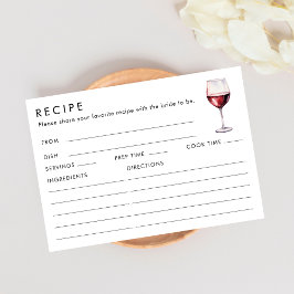 Weinkarte mit doppelseitigem Brautparty Begleitkarte