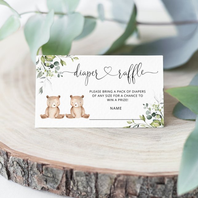 Weinkarte mit zwei Bären Begleitkarte (Von Creator hochgeladen)