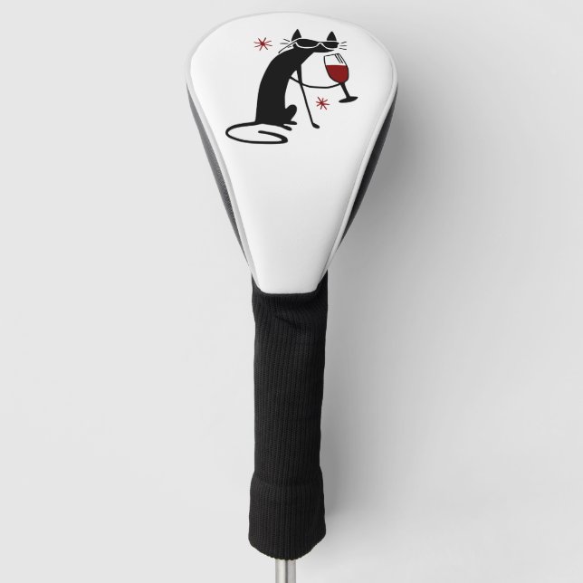Weinkatze Golf Headcover (Vorderseite)
