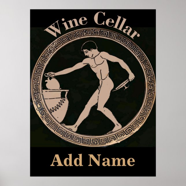 Weinkeller Ancient Man, Name hinzufügen Poster (Vorne)