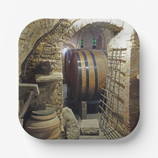 Weinkeller Cocktailplatte Pappteller (Vorderseite)