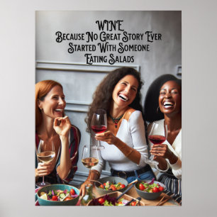 Weinkeller für Frauen, Sonnenschein Wine Wall Art, Poster
