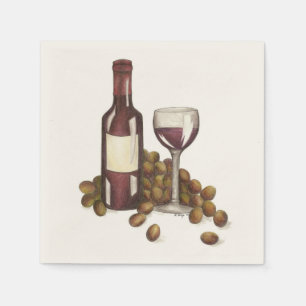 Weinkeller Glas Flasche Roter Bar Weinkeller und W Serviette