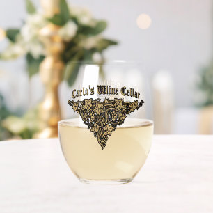 Weinkeller Grapevine Personalisiert Weinglas Ohne Stiel