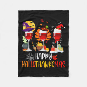 Weinkeller Halloween Erntedank Weihnachtsfest Happ Fleecedecke