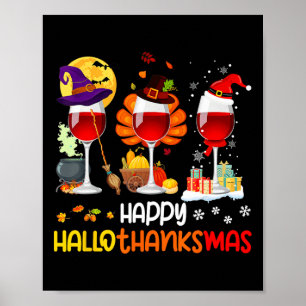 Weinkeller Halloween Erntedank Weihnachtsfest Happ Poster
