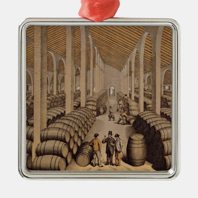 Weinkeller in Jerez de la Frontera Ornament Aus Metall (Vorne)