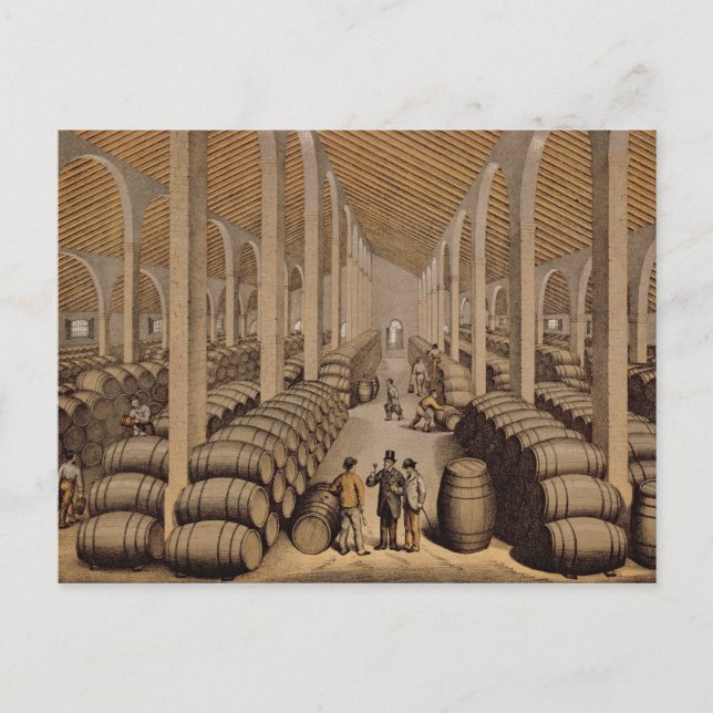 Weinkeller in Jerez de la Frontera Postkarte (Vorderseite)