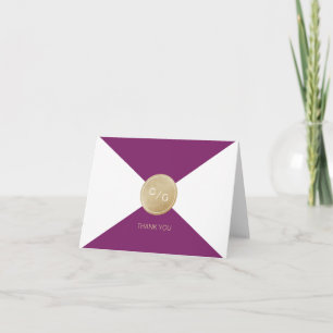 Weinkeller lila minimalistisch moderne Hochzeit da Dankeskarte