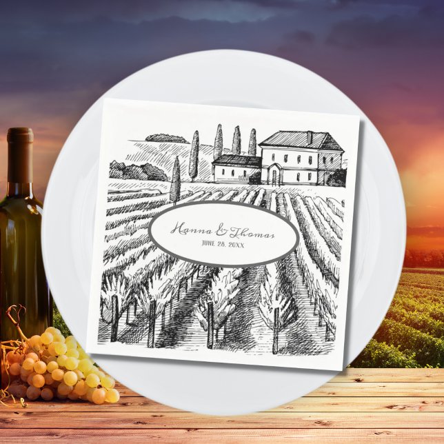 Weinkeller Rustikale Hochzeit Serviette (Von Creator hochgeladen)