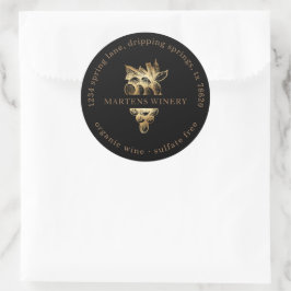 Weinkeller und Bellinzona Rücksendeadresse Runder Aufkleber