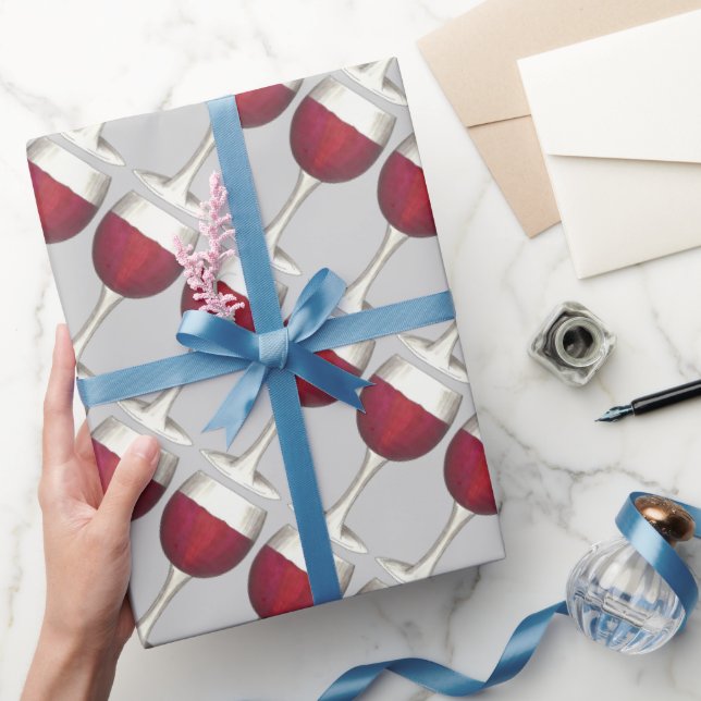 Weinkeller und Weine Roter Wein Merlot Weinkeller  Geschenkpapier (Schenken)