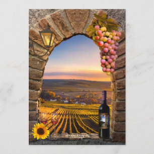 Weinkeller Weinberg Probe Abendessen Einladung