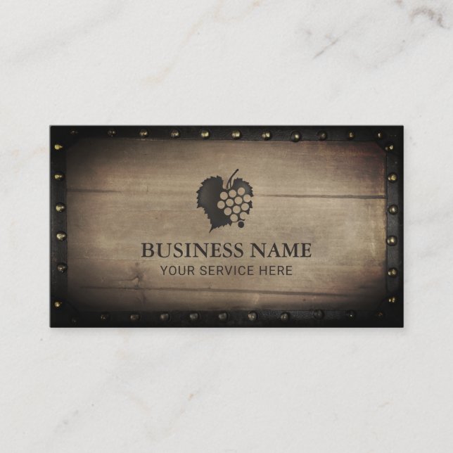 Weinkeller Weinberg Weinerzeuger Vintag Gerahmt Visitenkarte (Vorderseite)