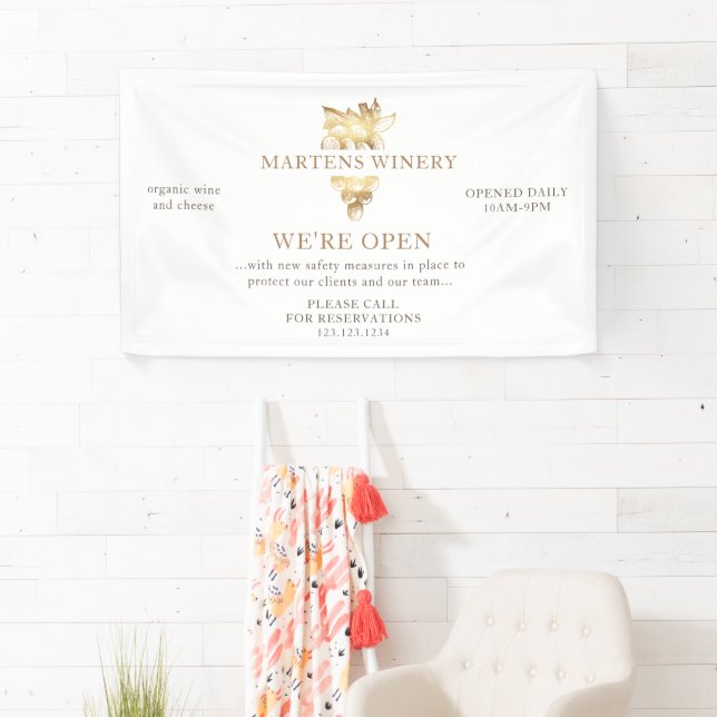 Weinkeller Wine Business Gold Trauben Wir sind off Banner (Insitu)