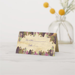 Weinkellerei Hochzeit rustikales Papier Hintergrun Platzkarte