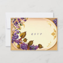 Weinkellerei Hochzeit Traube VIne Gold Filigree