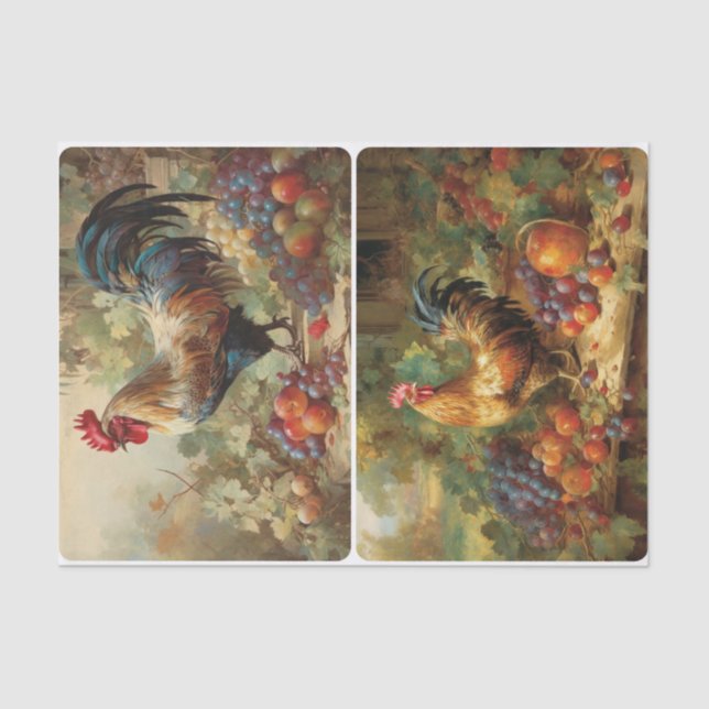 Weinkellerei Hühner Seidenpapier (Vorderseite)