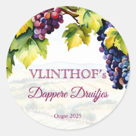 Weinkellerei im Sommer Brautparty gedruckt Runder Aufkleber