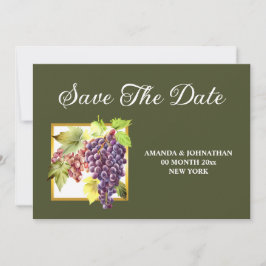Weinkellerei Trauben Weinberg Weinbaubetrieb 12x18 Save The Date