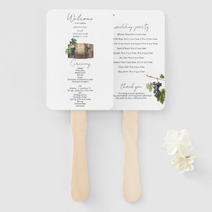 Weinkellerei Weinkeller Hochzeitsprogramm Fächer