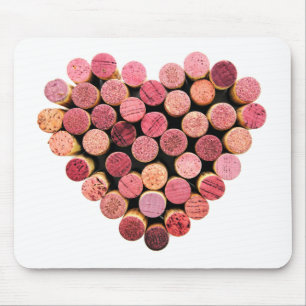 Weinkorken-Herz-Mauspad Mousepad
