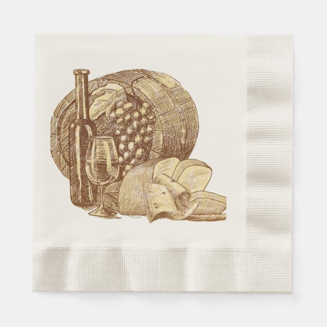 Weinkultur und Erde Weinberg Serviette (Vorderseite)