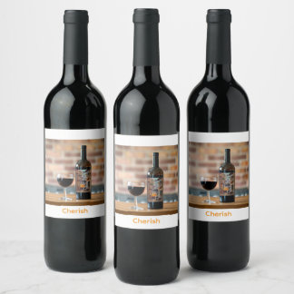 Weinlabel 'Cherish' Weinetikett