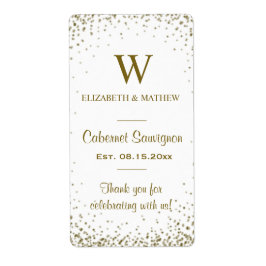 Weinlabel Gold Confetti