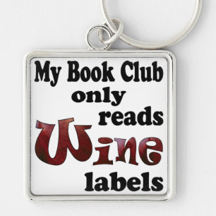 Weinlabeln für den Buchclub Schlüsselanhänger