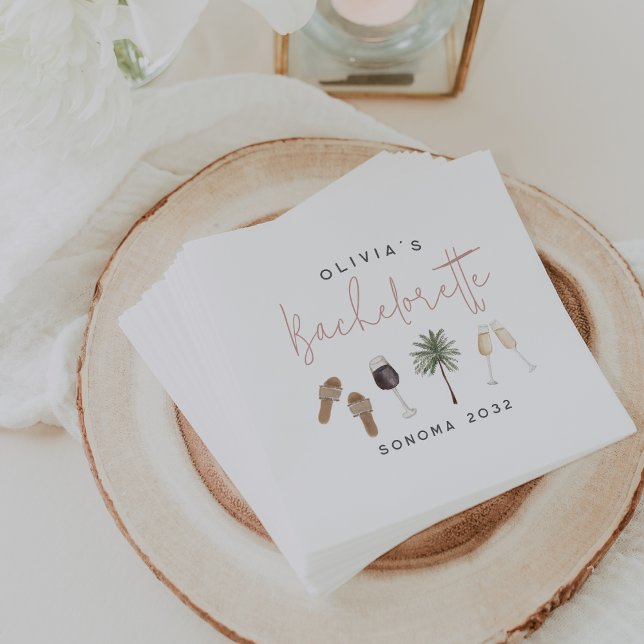 Weinland Personalisierter Junggeselinnen-Abschied Serviette (Von Creator hochgeladen)