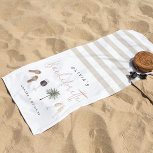 Weinland Personalisierter Junggeselinnen-Abschied Strandtuch