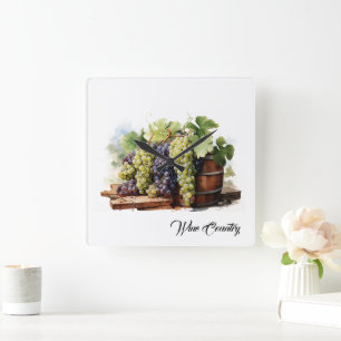 Weinland Quadratische Wanduhr