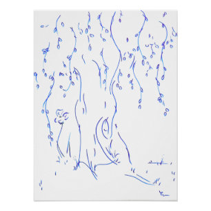 Weinleine, Reihe "Einfache Striche" Poster