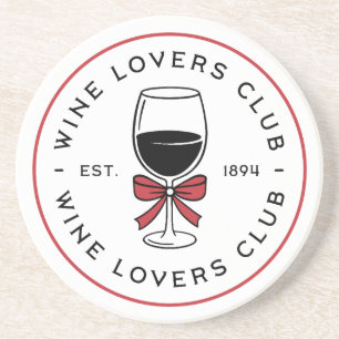 Weinliebhaber Club Rot preppy coquette lustig Getränkeuntersetzer