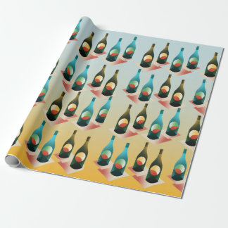 Weinliebhaber Flaschen Muster Geschenkpapier