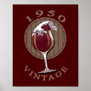Weinliebhaber Geburtstag - 1950 Jahrgang Poster