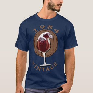Weinliebhaber Geburtstag 1984 Vintage T-Shirt