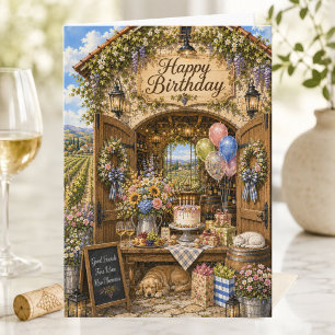Weinliebhaber Geburtstag Weinberg Sommer Geburtsta Karte