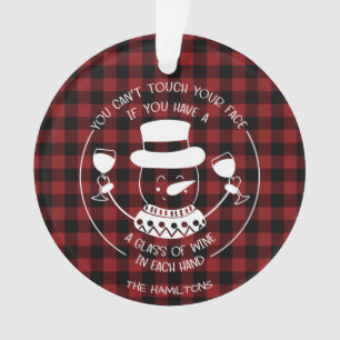 Weinliebhaber Geschenk Funny 2020 Covid Weihnachte Ornament