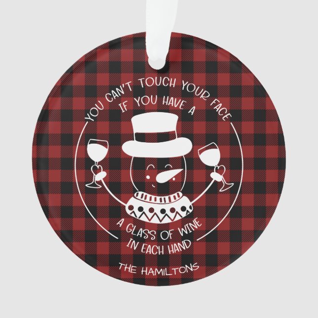 Weinliebhaber Geschenk Funny 2020 Covid Weihnachte Ornament (Vorderseite)