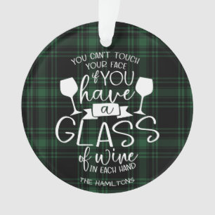 Weinliebhaber Gift Funny 2020 Covid Weihnachten Gr Ornament