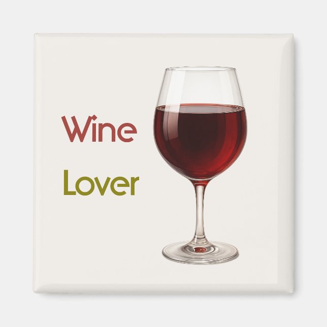 Weinliebhaber | Moderner Thanksgiving-Magnet Magnet (Vorne)