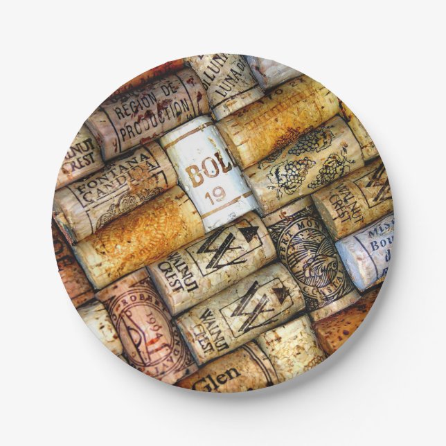 Weinliebhaber Papier Teller (Vorderseite)