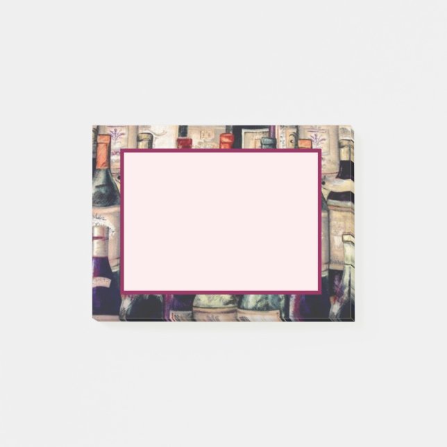 Weinliebhaber Post-it Klebezettel (Vorderseite)