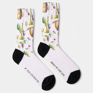 Weinliebhaber, wenn Sie dies lesen können Socken