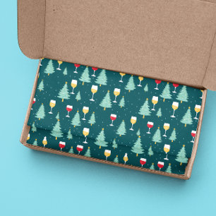 Weinliebhaber zu Weihnachten Seidenpapier