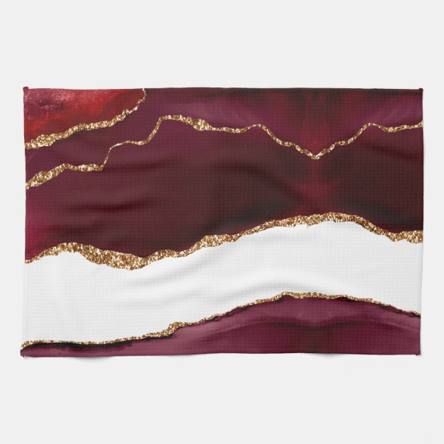 Weinliste von Agate und Gold Geschirrtuch (Horizontal)