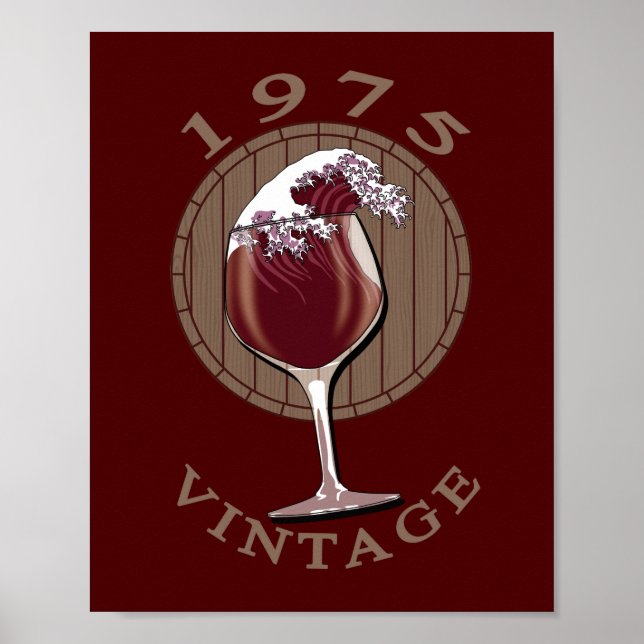 Weinlover Geburtstag - 1975 Vintag Poster (Vorne)