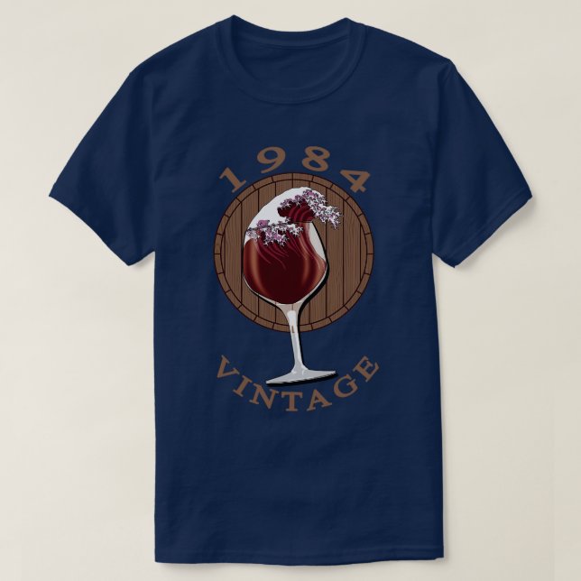 Weinlover Geburtstag 1984 Vintag T-Shirt (Design vorne)
